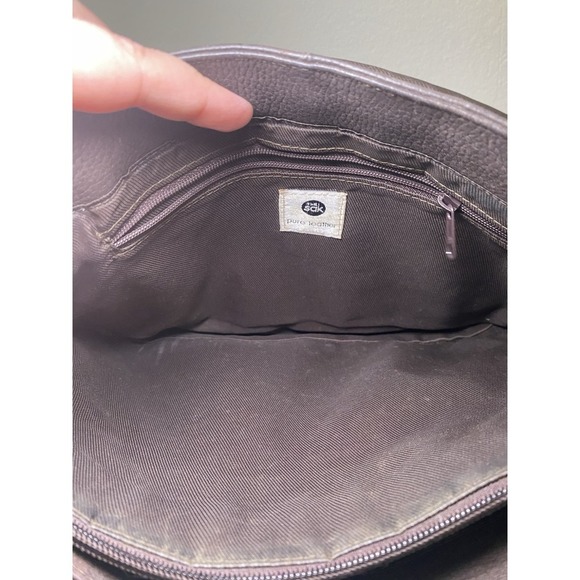 The Sak Crossbody Bag Brown Leather Satchel Flap Inside Pockets Divider Used - Picture 12 of 16